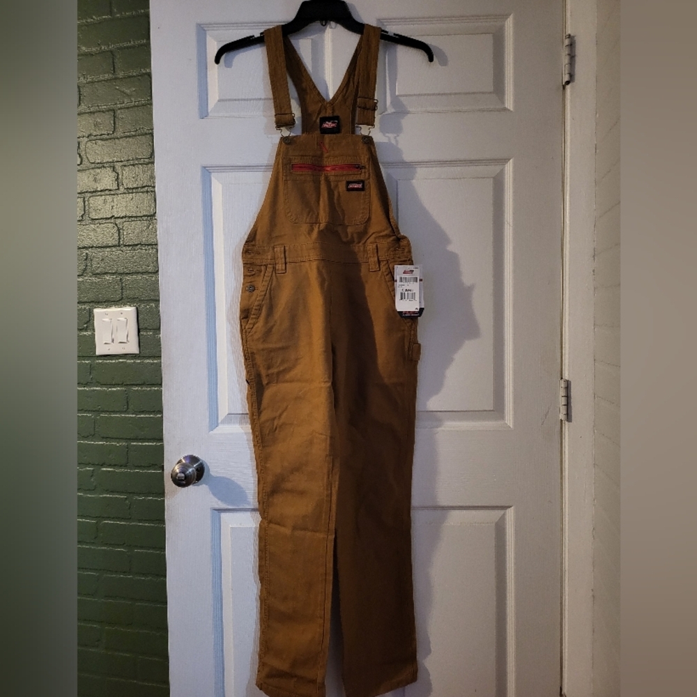 NWT Genuine Dickies Womens FLEX Duck Utility Bib Overall Size XS